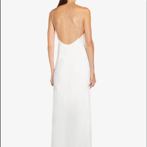 Aidan mattox Crystal Strap Satin Gown NWT - Picture 2 of 8